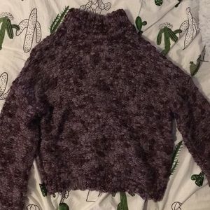 cropped turtleneck sweater